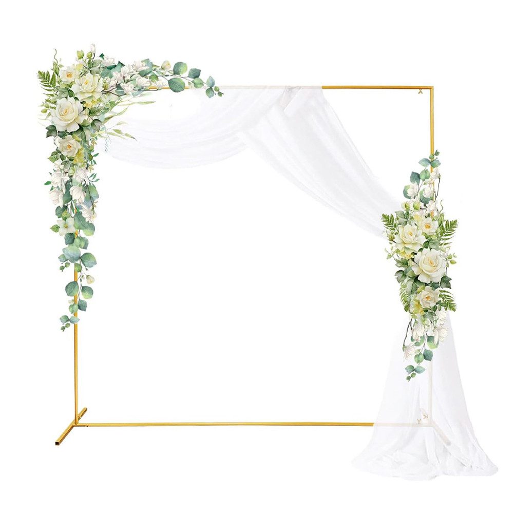 FANNOU Wabendekoration Hochzeitsbogen Hintergrund Ständer, Eckig Ballonbogen Gold, Metall Traubogen Hochzeit, Ballonbogen, Hochzeit, Geburtstags, Partys