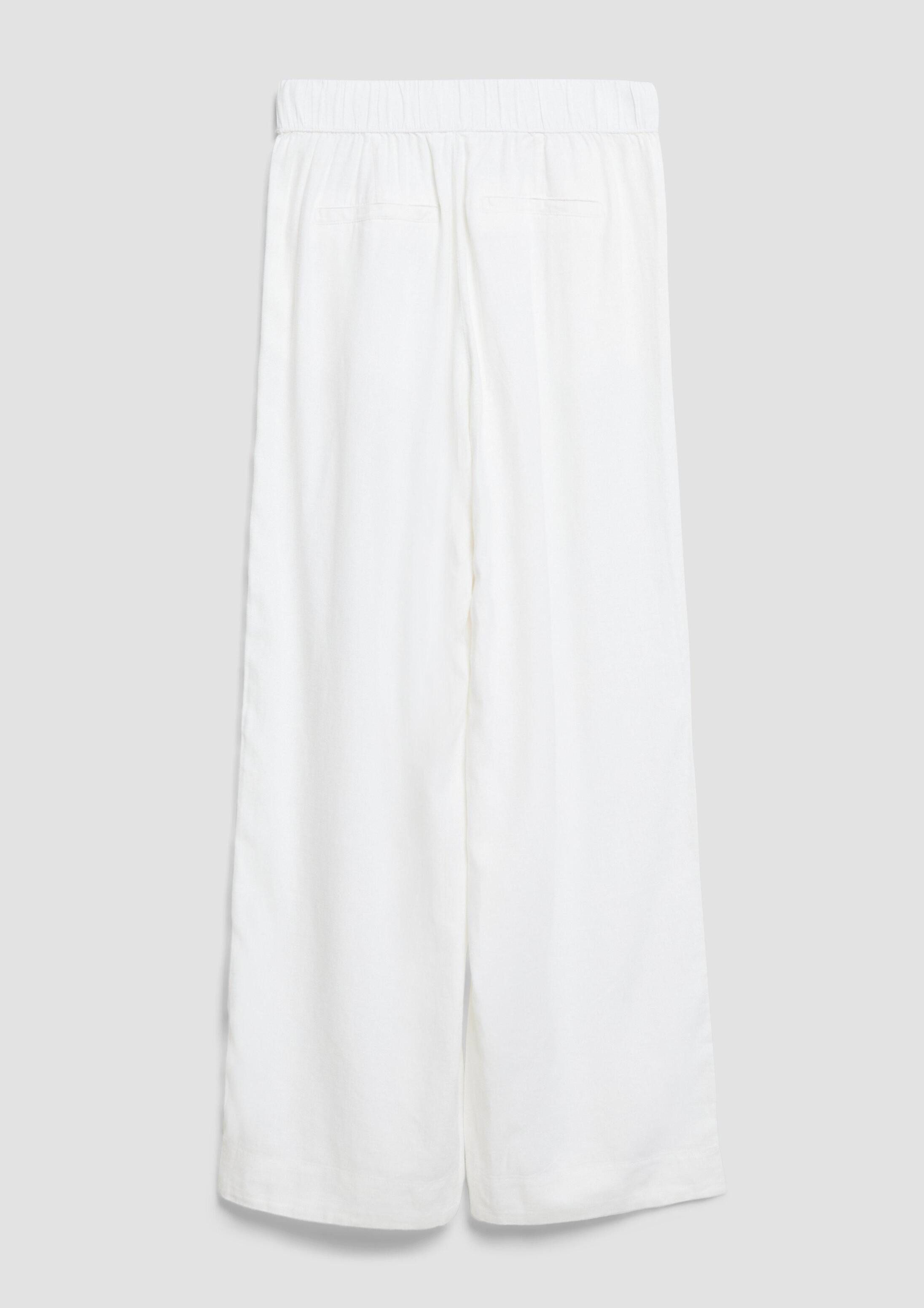 s.Oliver Chinos Hose Leinenmixhose mit Elastikbund