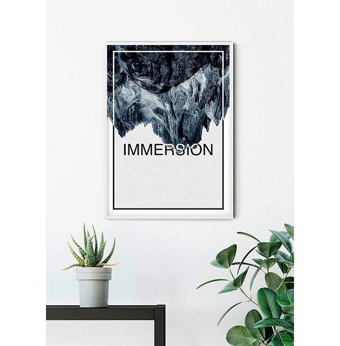 Komar Poster Immersion Steel Abstrakt Sprüche & Texte Höhe: 50cm