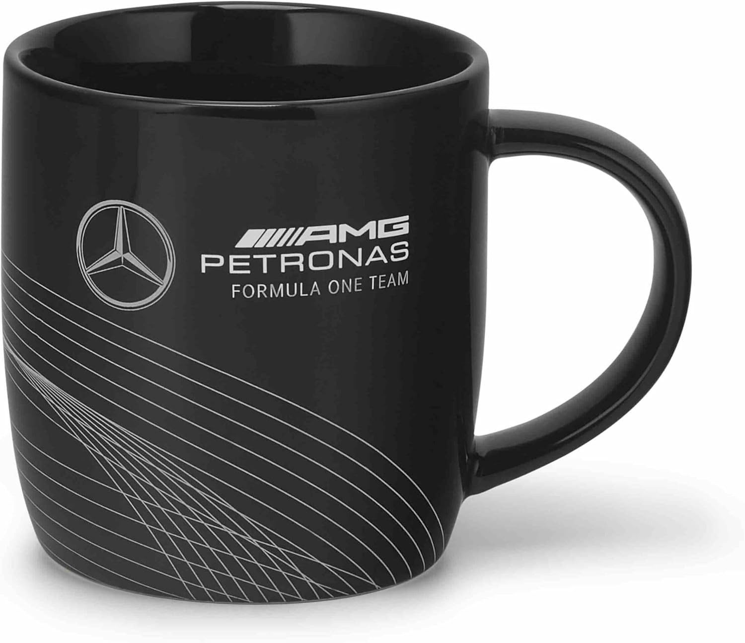 Mercedes Benz Tasse MERCEDES AMG PETRONAS F1 Logo-Becher Schwarz 350 ml Kaffeetasse