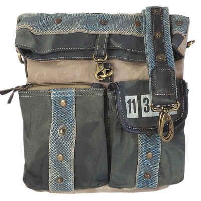 Sunsa Umhängetasche Große Umhängetasche. Vintage Canvas Crossbody Tasche für Sie/ Ihn, Druck auf den Henkel