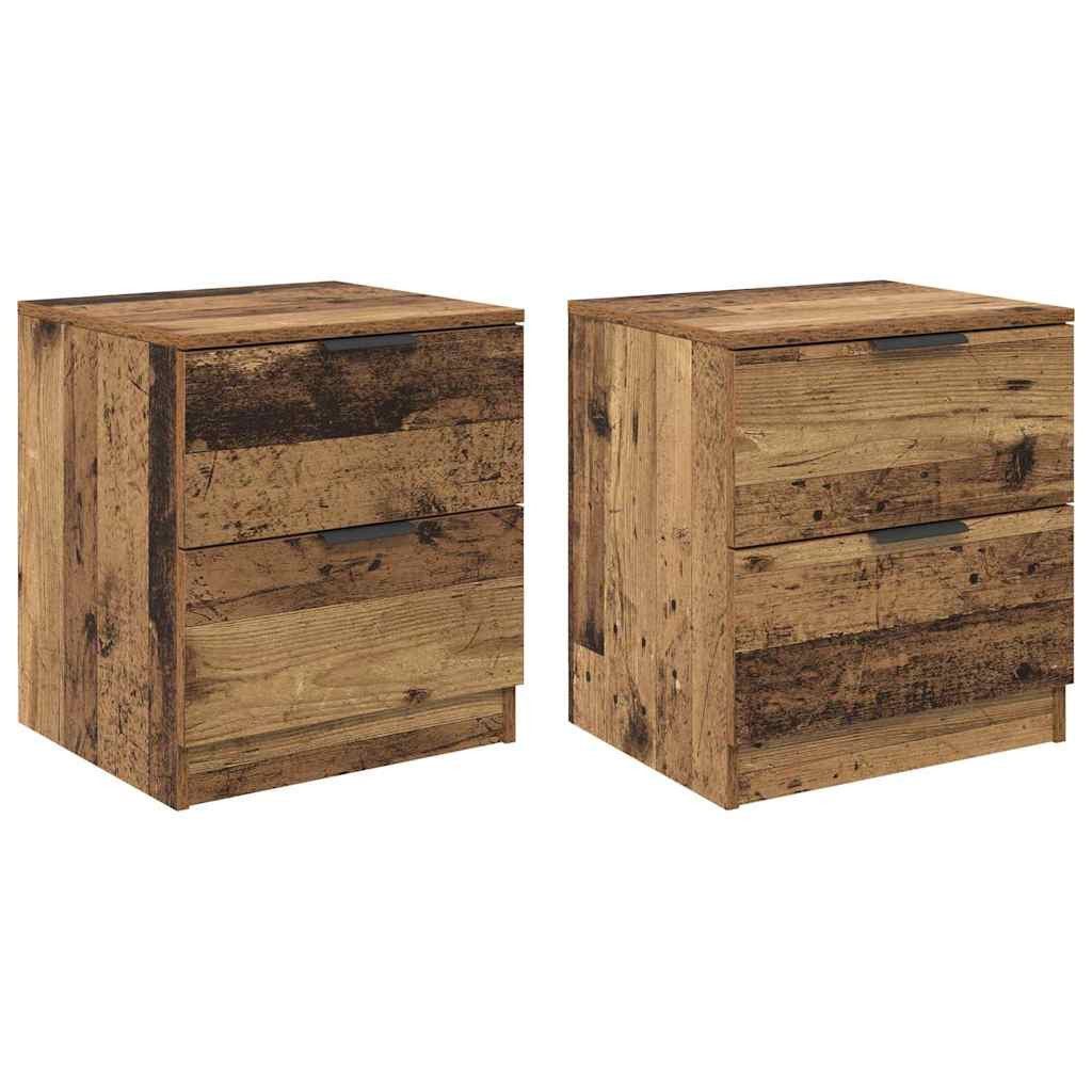 vidaXL Nachttisch Nachttisch 2 pcs Altholz 45 x 39 x 50 cm Holzwerkstoff
