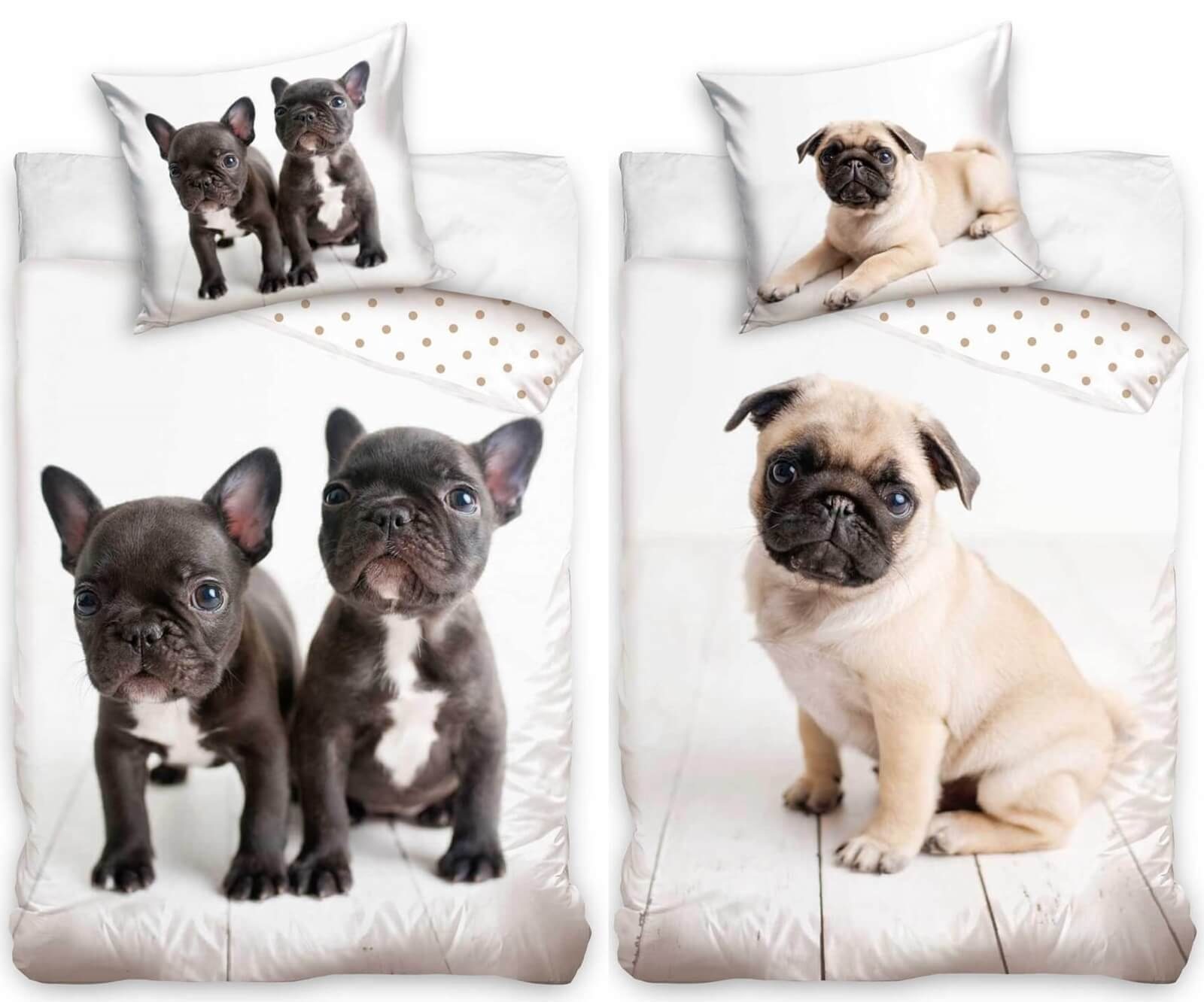 Bettwäsche »2 x Bettwäsche-Set mit Hunde-motiv, 135x200 & 80x80«, TOP!,  100% Baumwolle online kaufen | OTTO