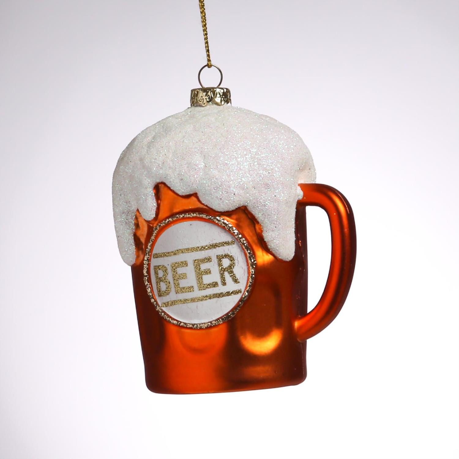 MARELIDA Christbaumschmuck Weihnachtsbaumschmuck BIERGLAS bruchfest H: günstig online kaufen