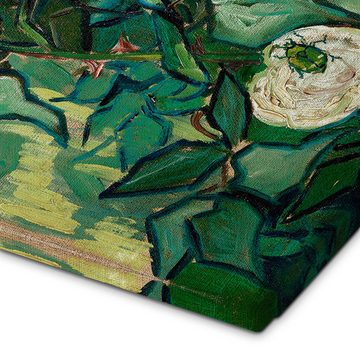 Posterlounge Leinwandbild Vincent van Gogh, Rosen und ein Käfer, Wohnzimmer Malerei