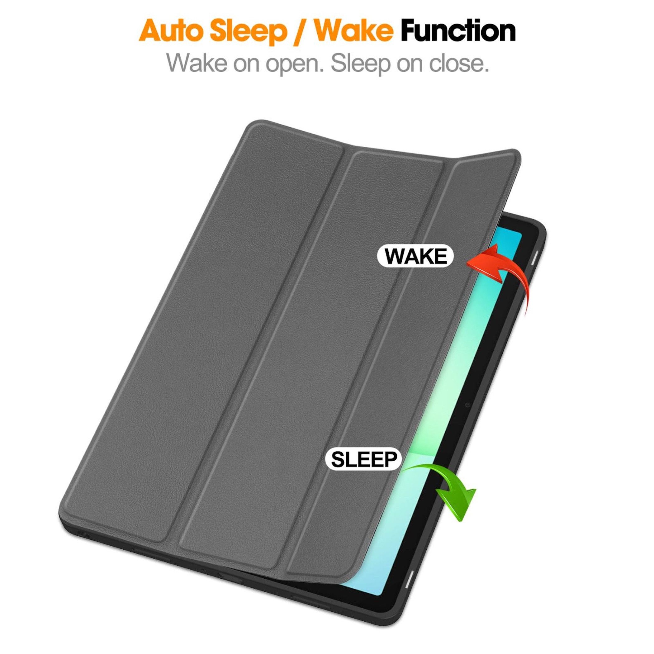 Wigento Tablet-Hülle Tablet Hülle für Samsung Galaxy Tab A11+ A9+ Plus Smart Schutz Cover, 3-Fach Halterung, Kratzfest, Leicht