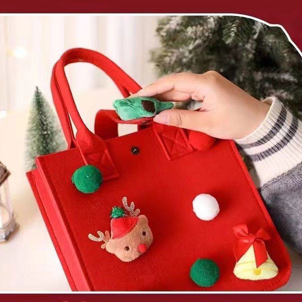 AUzzO~ Geschenkpapier Tragbares, Süßigkeiten für für Alles Weihnachtsdekoration geschenktüte Weihnachtsfeier Apfeltasche Weihnachten bereithalten
