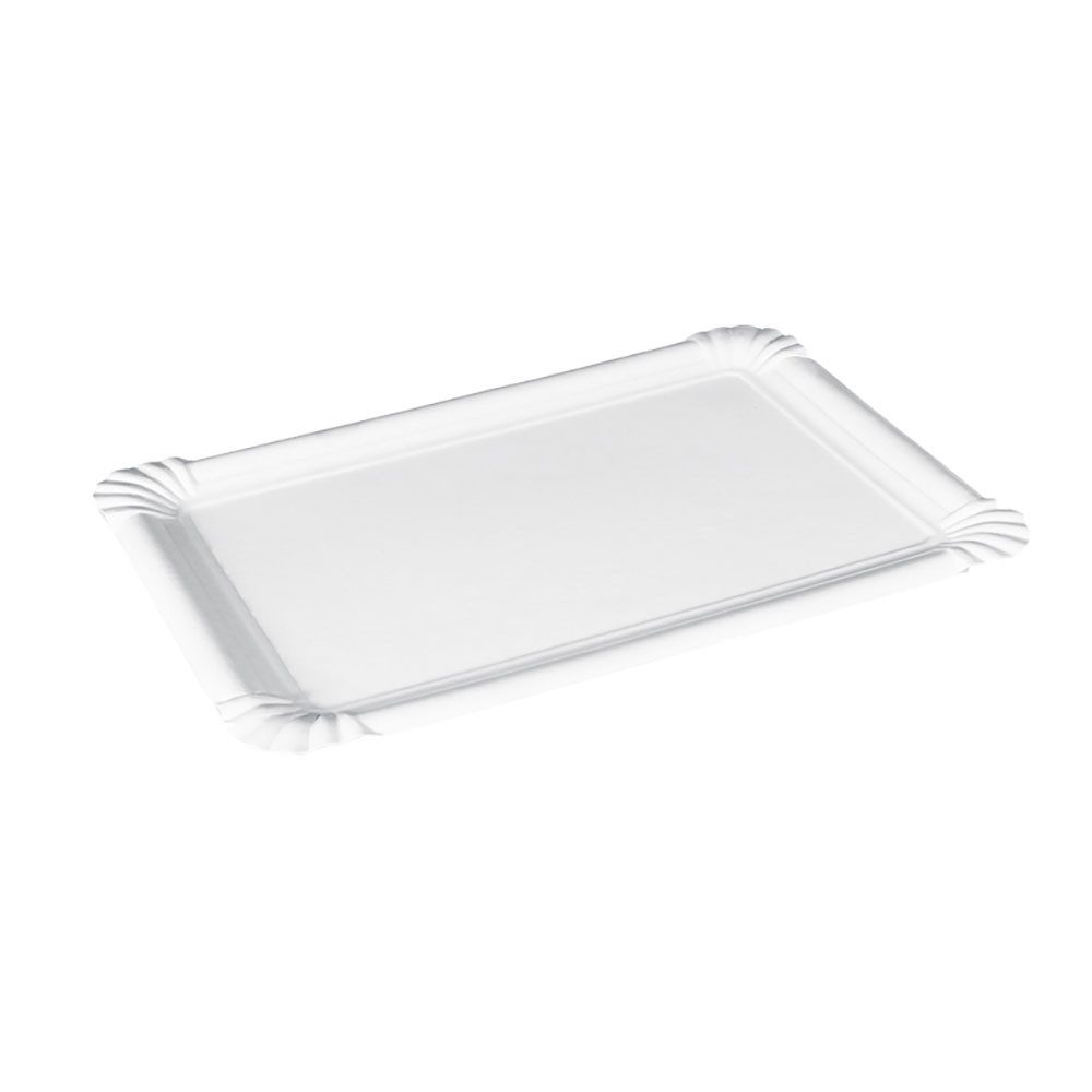 SWS Pappteller eckig 16x23cm Imbissteller Partyteller Teller 100 Stk., 160 x 230 mm