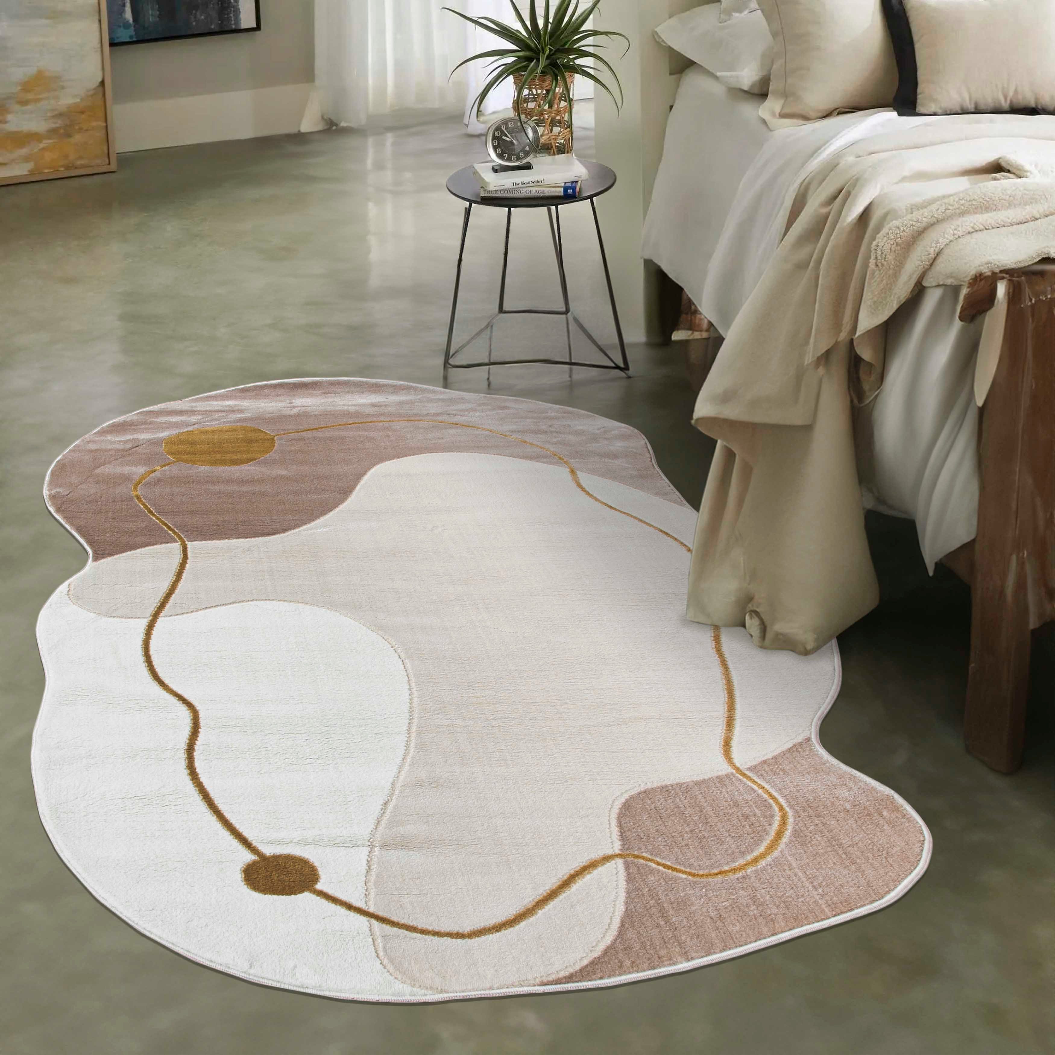 Mazovia Designteppich Modern Unregelmäßig Teppich Weich Teppich für Wohnzim günstig online kaufen