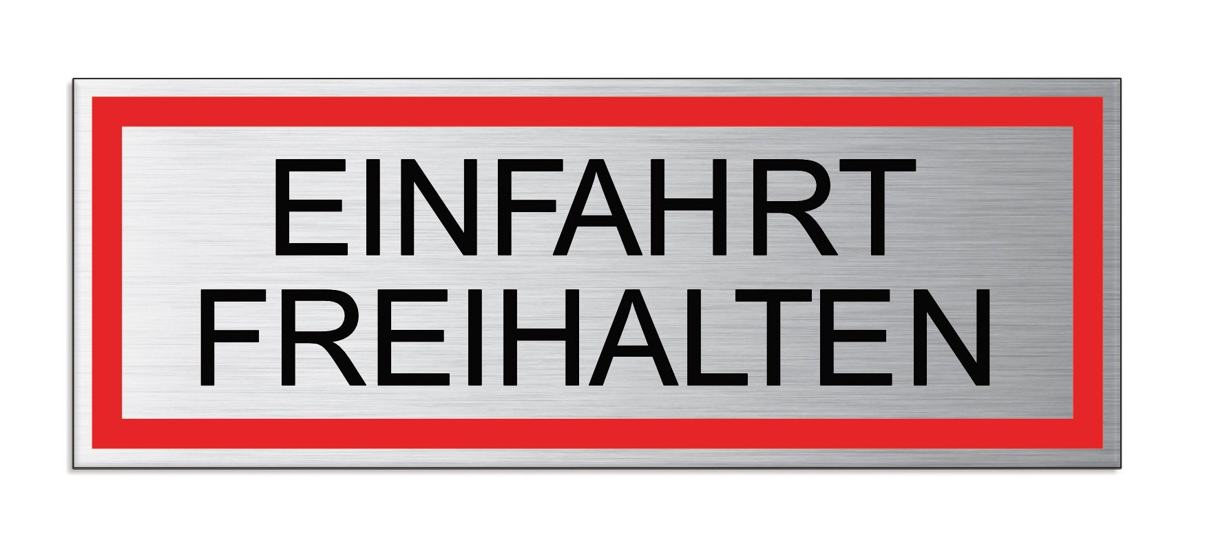 OFFORM DESIGN Warnschild Einfahrt freihalten 175 x65 mm Aluminium UV und wetterfest