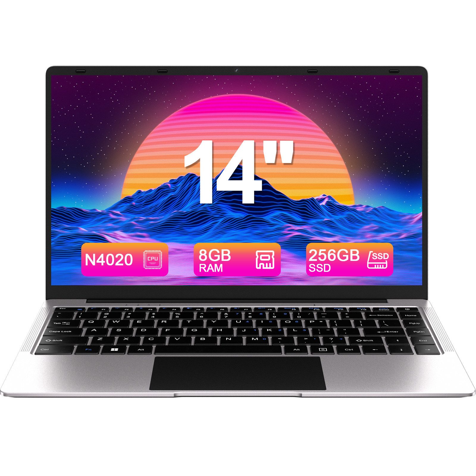 bvate B5/B8 Laptop, 14 Zoll, N4020, 6GB/8GB RAM, 256GB SSD Notebook Notebook (35 cm/14 Zoll, Celeron N4020, Celeron N4020)