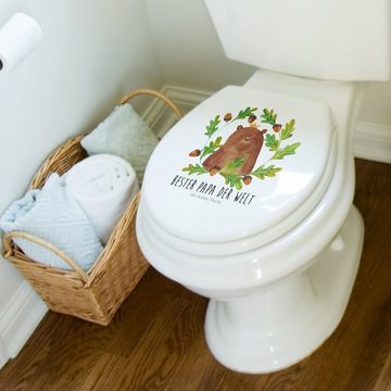 Mr. & Mrs. Panda WC-Sitz Bär König - Weiß - Geschenk, Papa Bär, Klobrille, Toilette, Klodeckel (1-St), UV-beständiger Druck