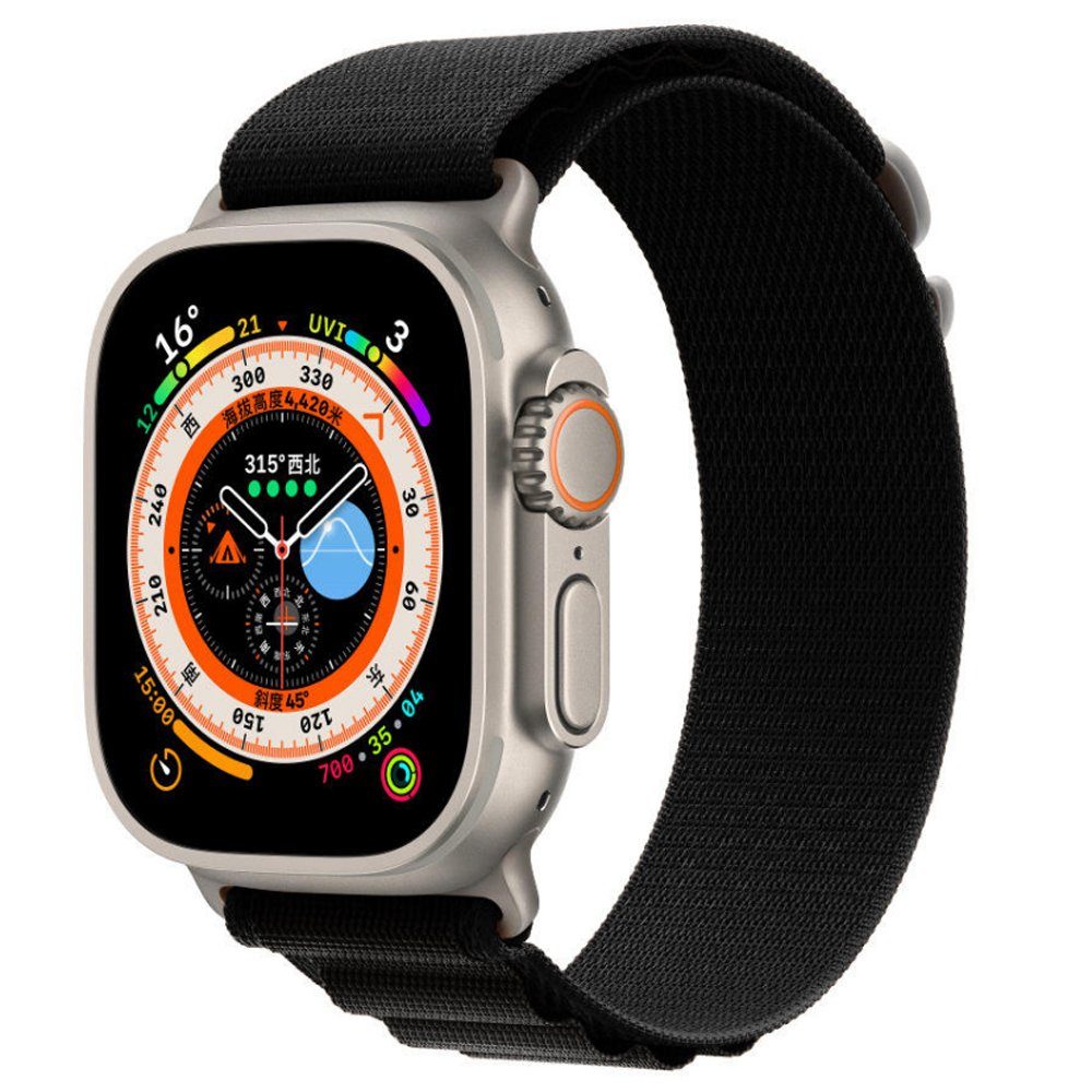 49mm für Armband 42mm 45mm Watch für Loop 8/7/6/5/4/3/2/1/Ultra/SE Schwarz Apple mit 44mm Uhrenarmbänder Smartwatch-Armband Herren, Mutoy Damen Kompatibel Alpine iWatch