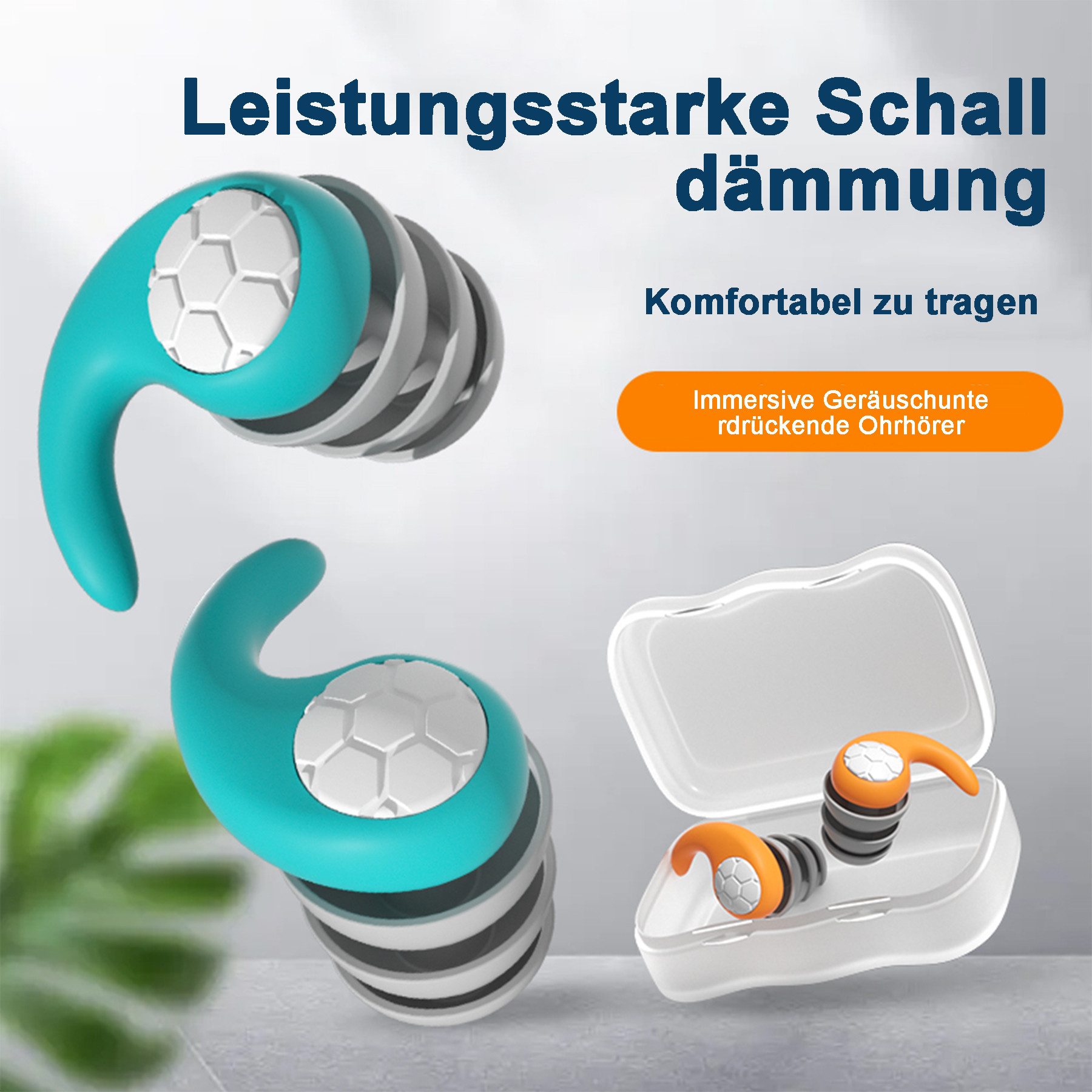 Mutig Gehörschutzstöpsel Ohrstöpsel Zum Schlafen,Ohrstöpsel,Weich 3D Shape Schlaf Ohrenstöpsel, Reduzieren Schnarchgeräusche,für Reisen & Konzentration