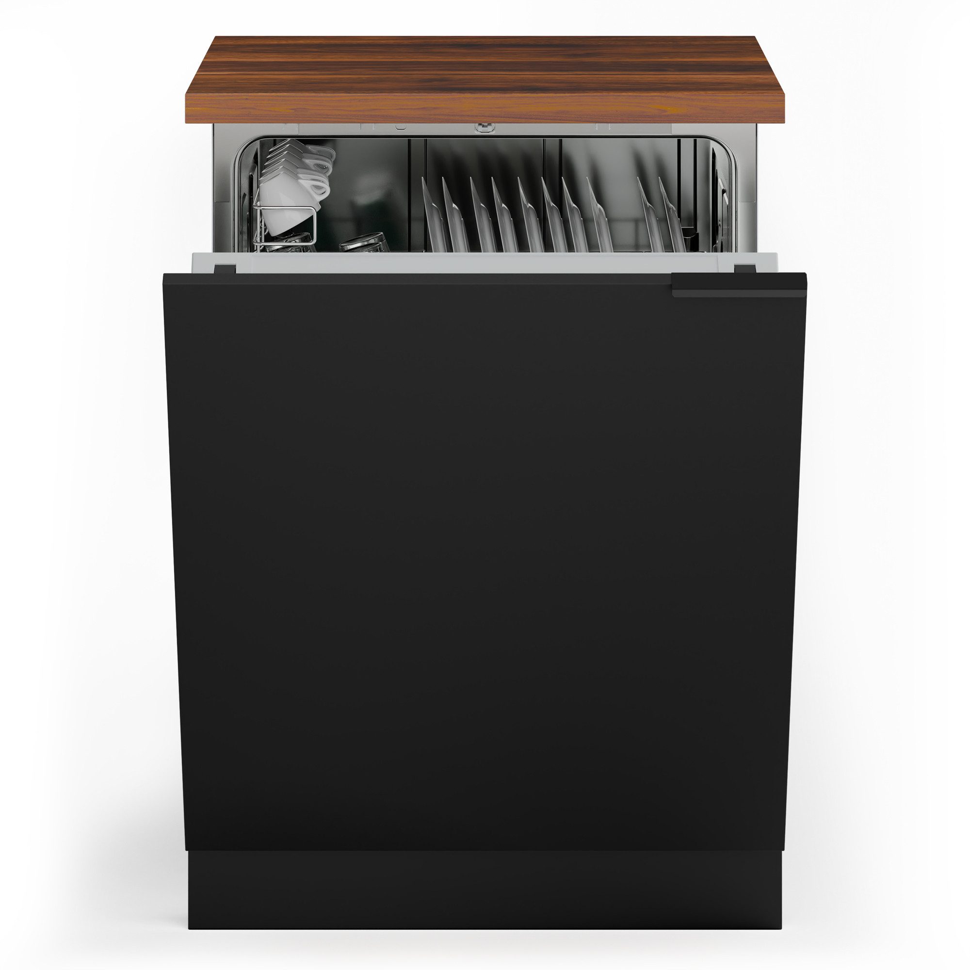 blumfeldt Spülenunterschrank WoodVista (Set) Geschirrspülerschrank Arbeitsplatte MDF mit Griff