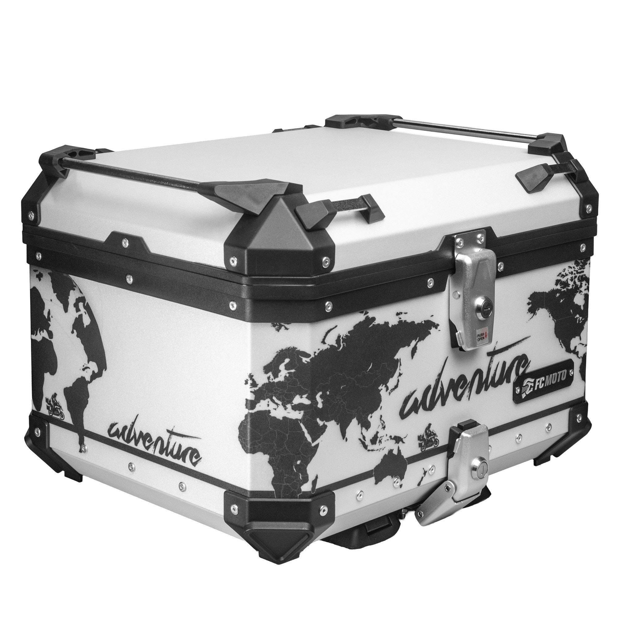 FC-Moto Handgepäck-Topcase Terreno World 55 L Alu Topcase, Hartschalenkonstruktion,wasserabweisend