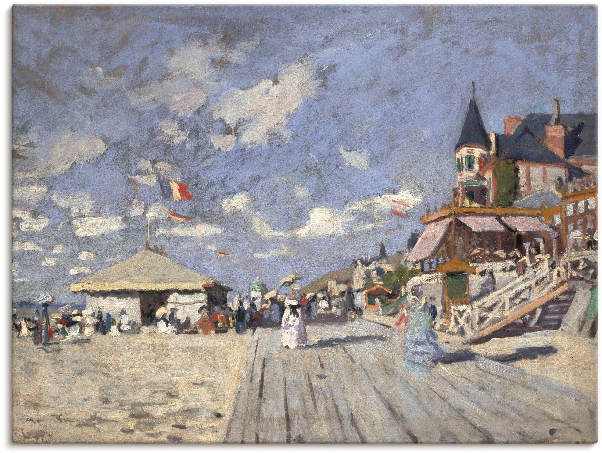 Artland Wandbild Am Strand von Trouville. 1870., Frankreich (1 St), als Leinwandbild, Wandaufkleber oder Poster in versch. Größen