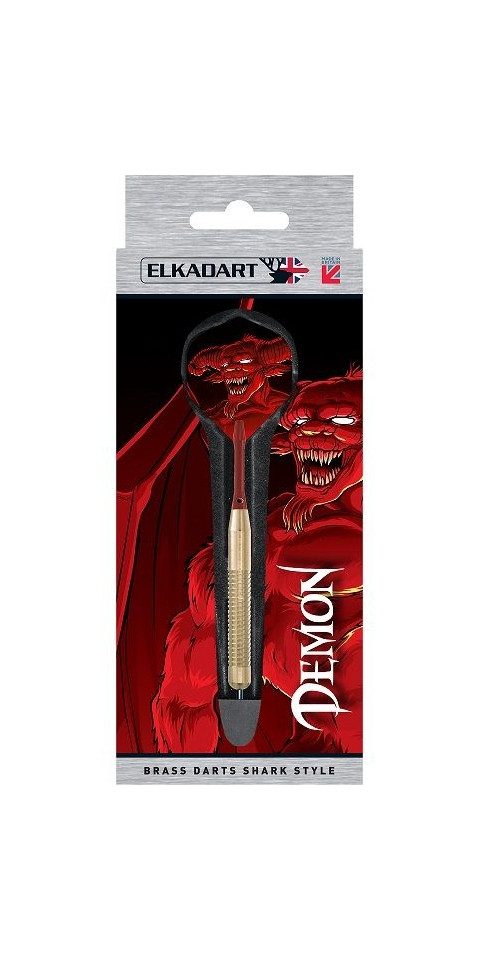 Elkadart Dartpfeil ELKADART Demon, Steel Dart, 22 Gramm, Messing, Komplettsatz