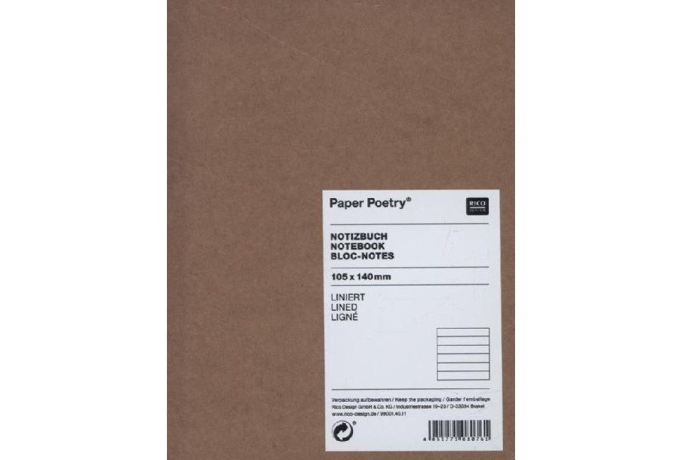 Notizbuch Notizbuch A6 Kraftpapier-Umschlag, liniert