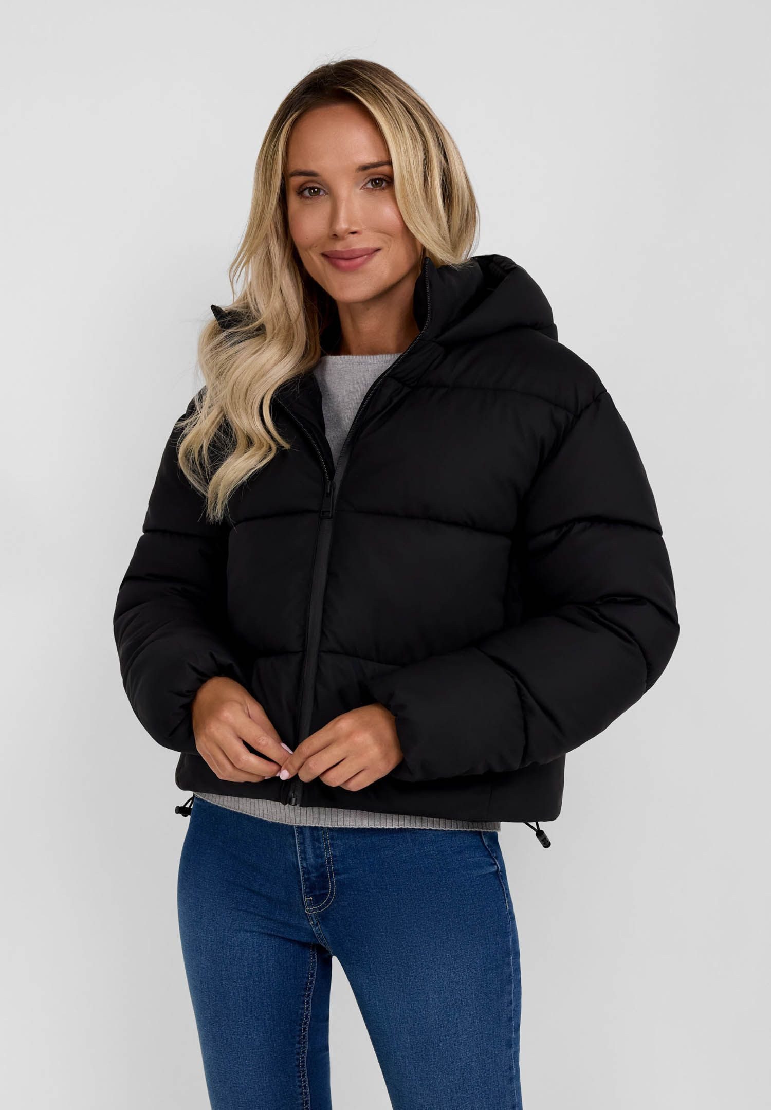 Respect Winterjacke Kurze Steppjacke mit Kapuze, günstig online kaufen