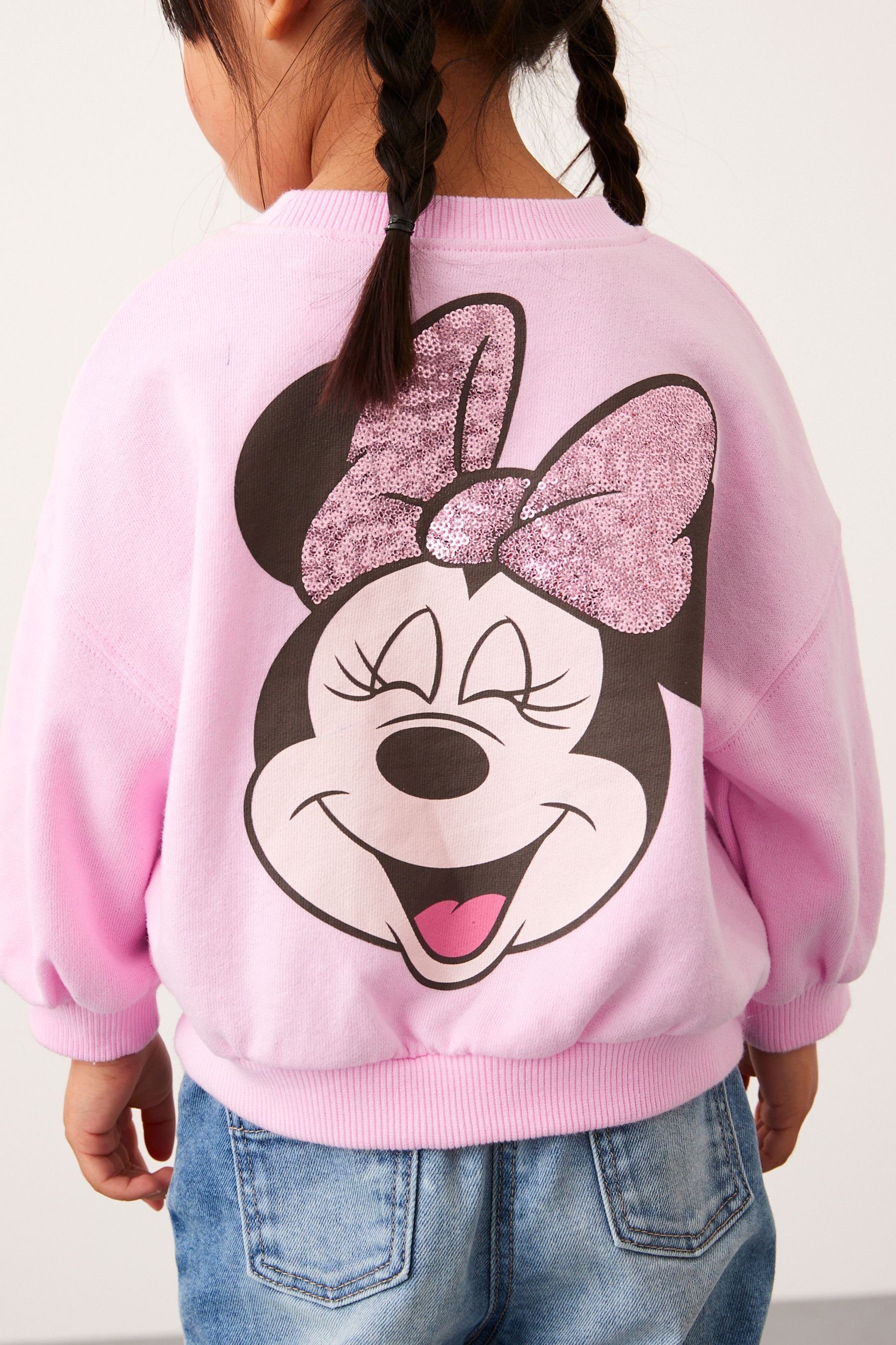 Disney Sweatshirt Pink (1-tlg) Sweatshirt Minnie Next Mouse