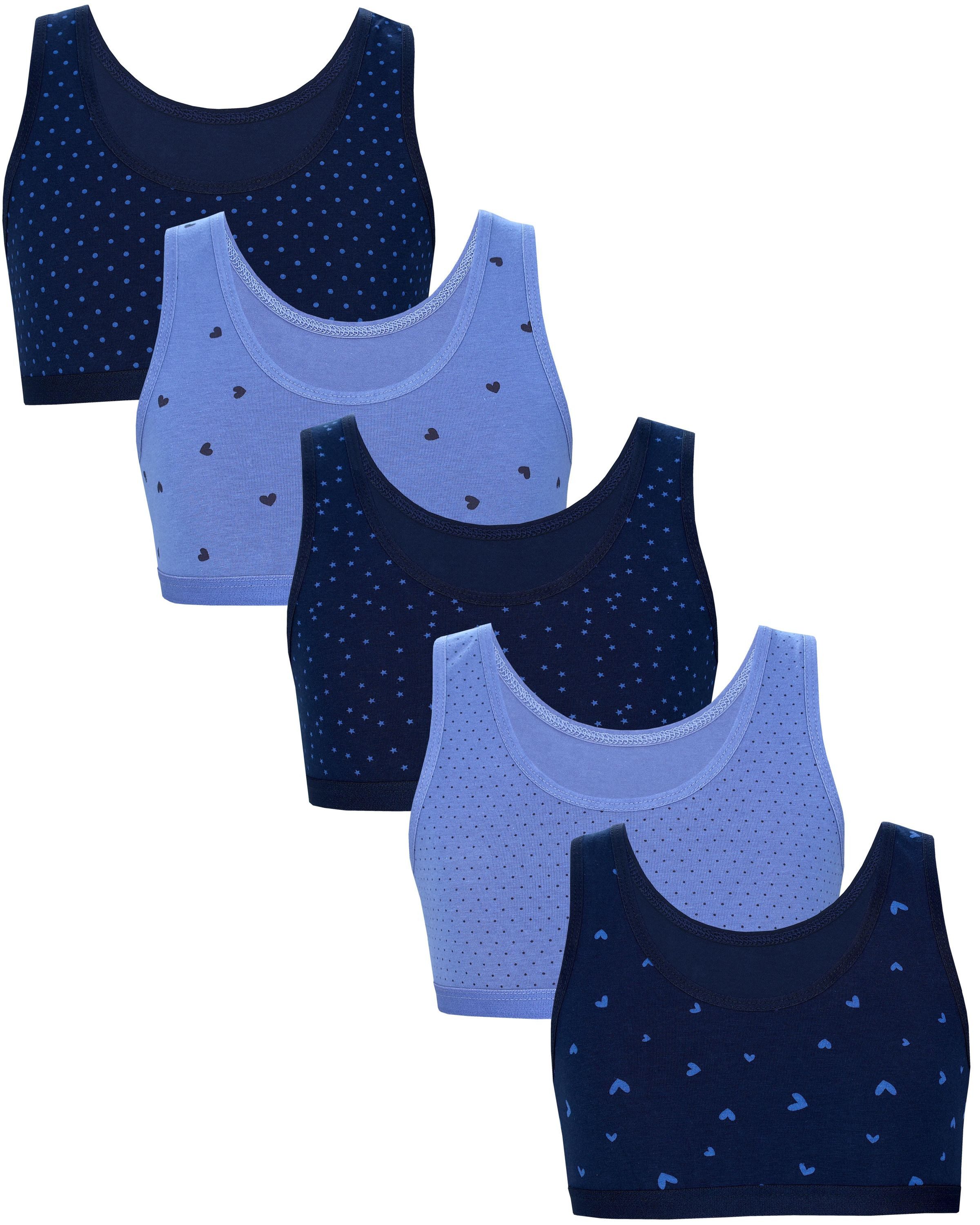 Herzchen Punkte Dunkelblau