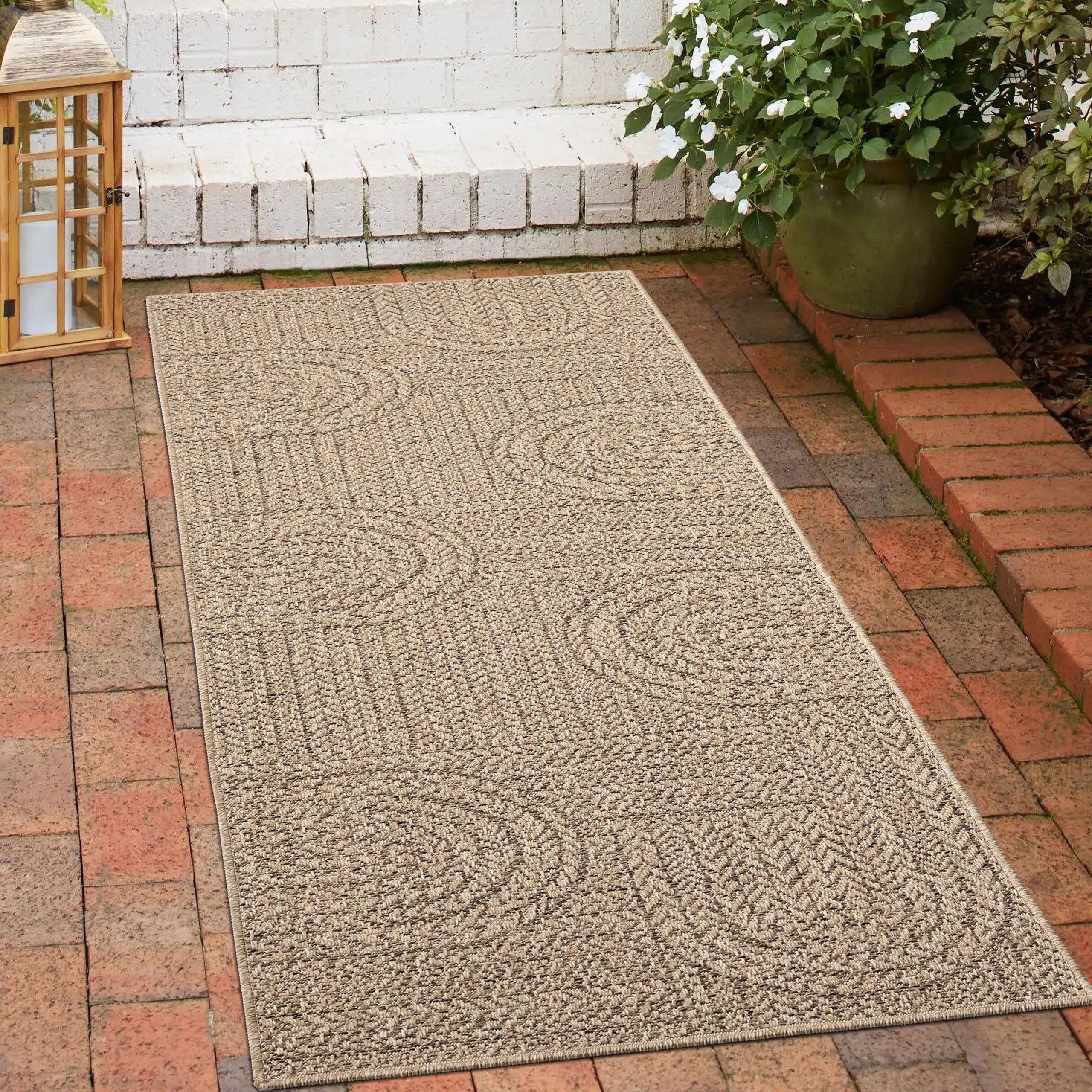 Outdoorteppich In- & Outdoorteppich im Jute-Look in natürlichen Farben, Carpetia, rechteckig, Höhe: 5 mm
