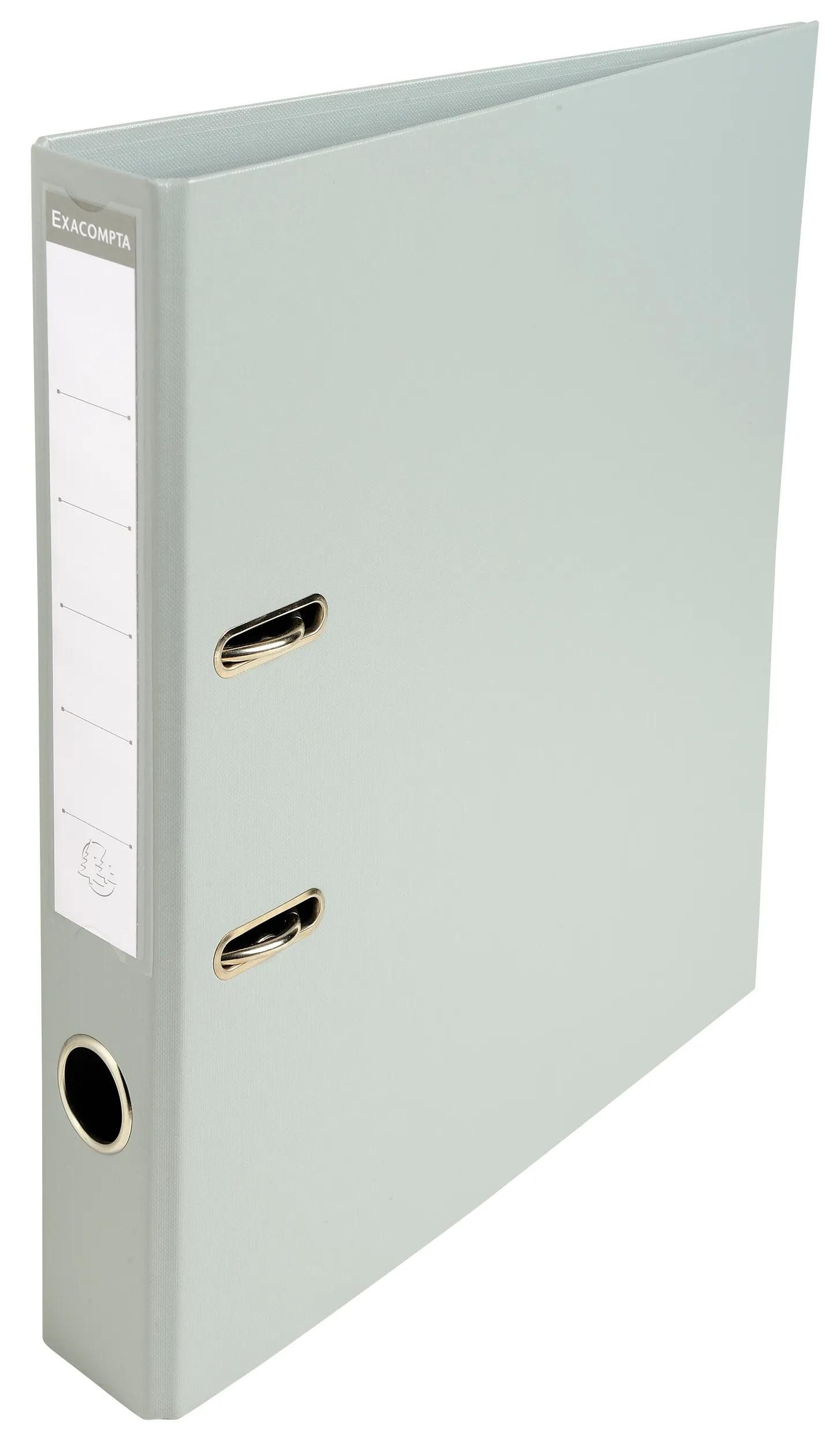 EXACOMPTA Aktenordner 10x Папки с файлами Prem'Touch PVC, Rücken 50mm, 32x29cm A4 Maxi, Grau, 53540E, Папки с файлами Kunststoff