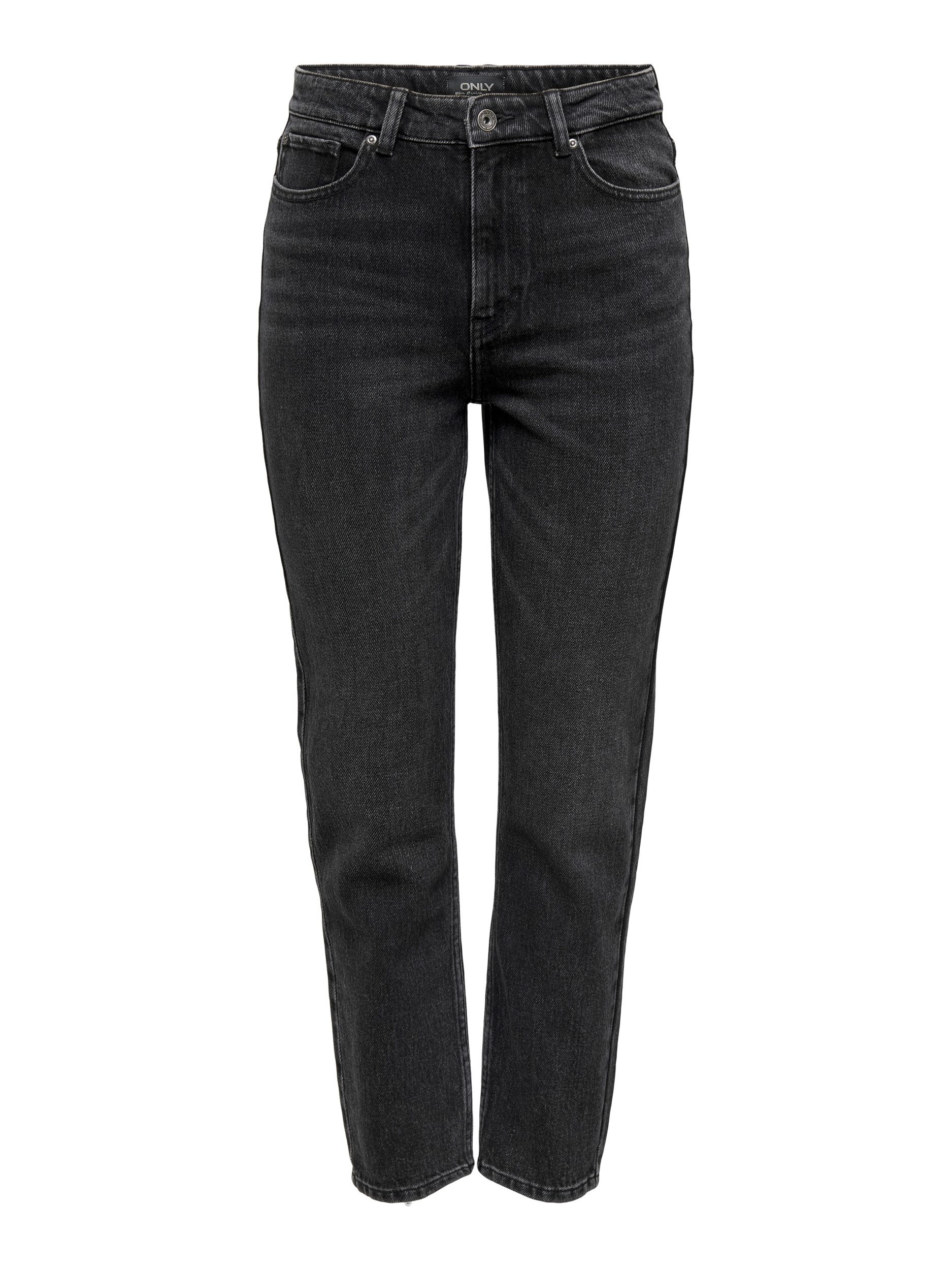 ONLY Chinos ONLEMILY HW STRAIGHT ANK DNM NAS997, Black Denim/NAS997
