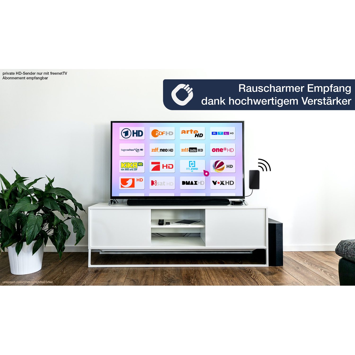 (DVB-T2) Oehlbach Zimmerantenne für Innenantenne DVB-T2 Schwarz Scope Vision