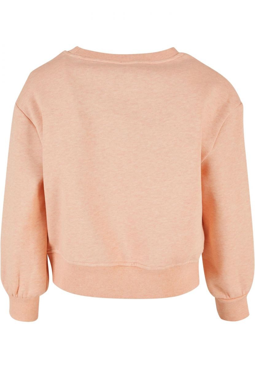 URBAN CLASSICS Sweatshirt Girls Oversized Color Melange Crewneck Mädchen Pullover