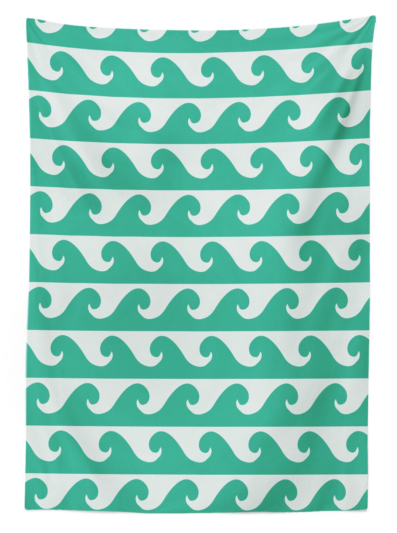Abakuhaus Tischdecke Farbfest Waves Klare Bereich Außen Waschbar Farben, geeignet den Für Aquatic Nautisch Abstrakt