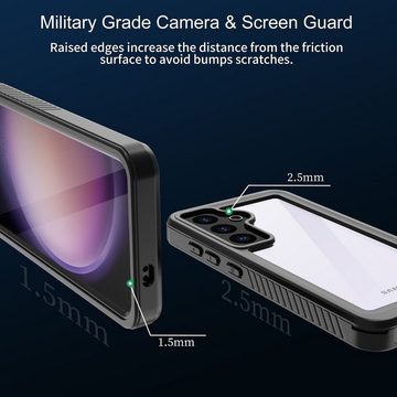 Wigento Handyhülle Für Samsung Galaxy S24 Plus 360 Grad Full Body Wasserdichte Hülle Case