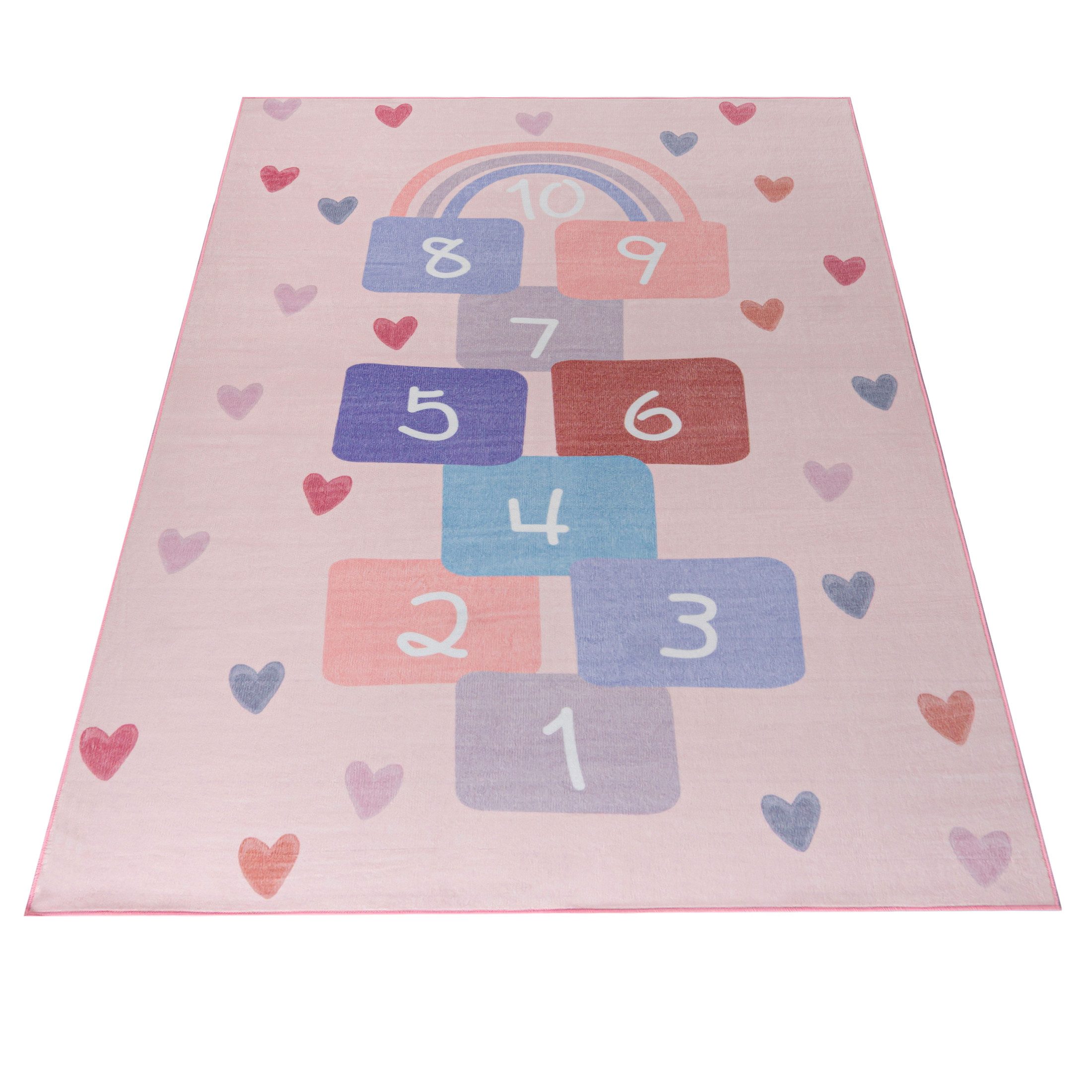 Mazovia Designteppich Kinder Hüpfspiel Kinderzimmer, 80 x 150 cm, Fußbodenheizung – Bild 5 von 5