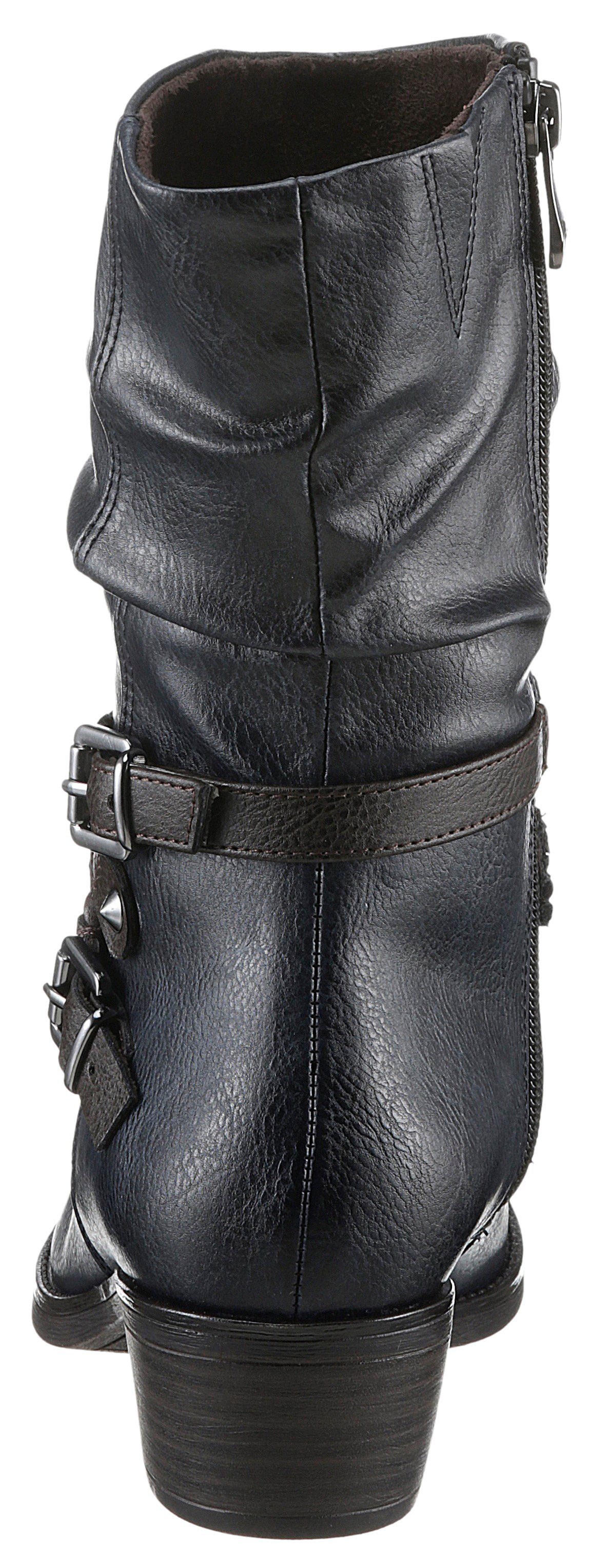 MARCO TOZZI Cowboy Stiefelette, Blockabsatz, Kurzstiefel, günstig online kaufen