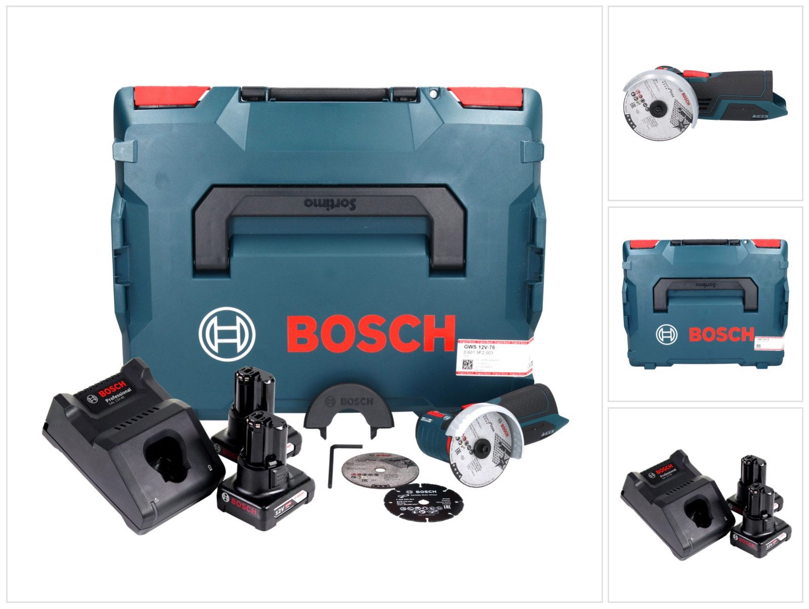 Bosch Professional Akku-Winkelschleifer GWS 12V-76 Professional Akku Winkelschleifer 12 V 76 mm Brushless
