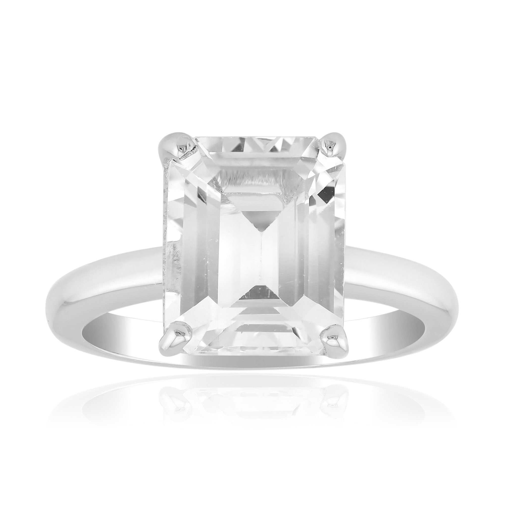 Cavill Solitärring Cavill Silberring 3,8 ct Weißer Topas Oktagon 925 Sterli günstig online kaufen
