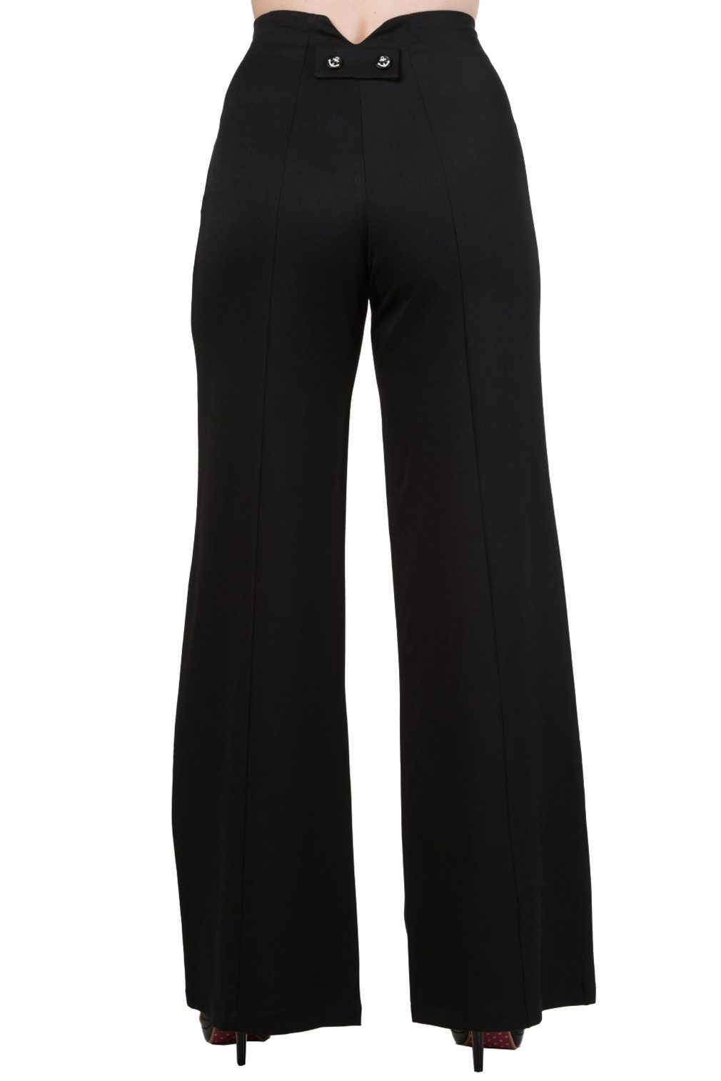 Banned Schlaghose Retro Stay Awhile Schwarz Vintage Trousers 40er Jahre Stil