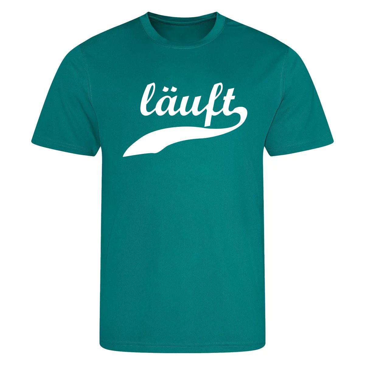 coole-fun-t-shirts Laufshirt LÄUFT Lauf T-Shirt Jade Damen Herren Kinder Laufshirt