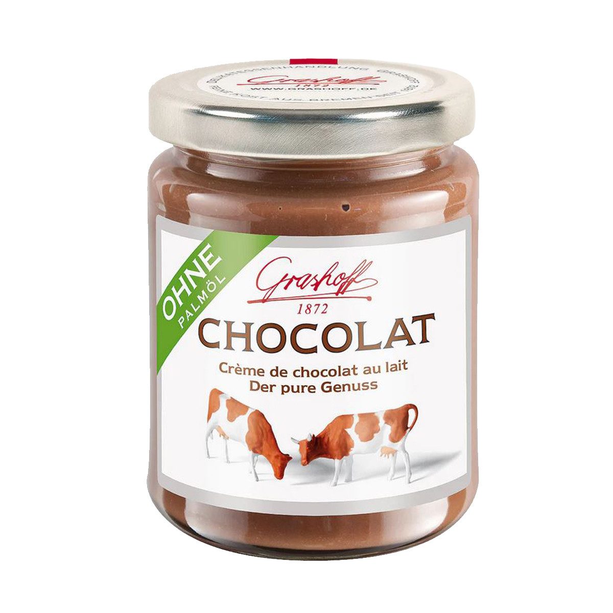 Grashoff Schokoaufstrich, Grashoff Milch Chocolat der pure Genuss mit belgischer Schokolade 250g