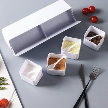yozhiqu Frischhaltedose Gewürzglas-Gewürzkombinationsset für die Küche und den Haushalt, A, Zur Wandmontage, zur Aufbewahrung von Salz, MSG und Gewürzen