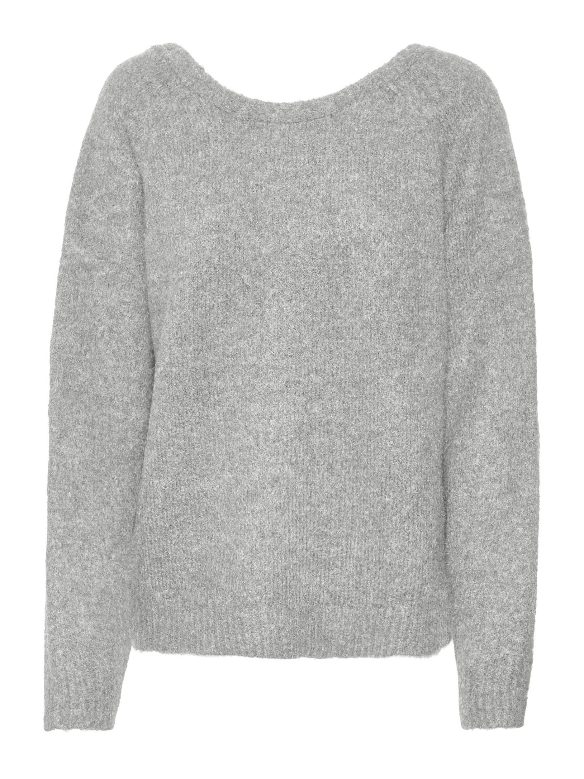 Vero Moda Strickweste VMPIA LS 2WAY CARDIGAN GA BOO Light Grey Melange