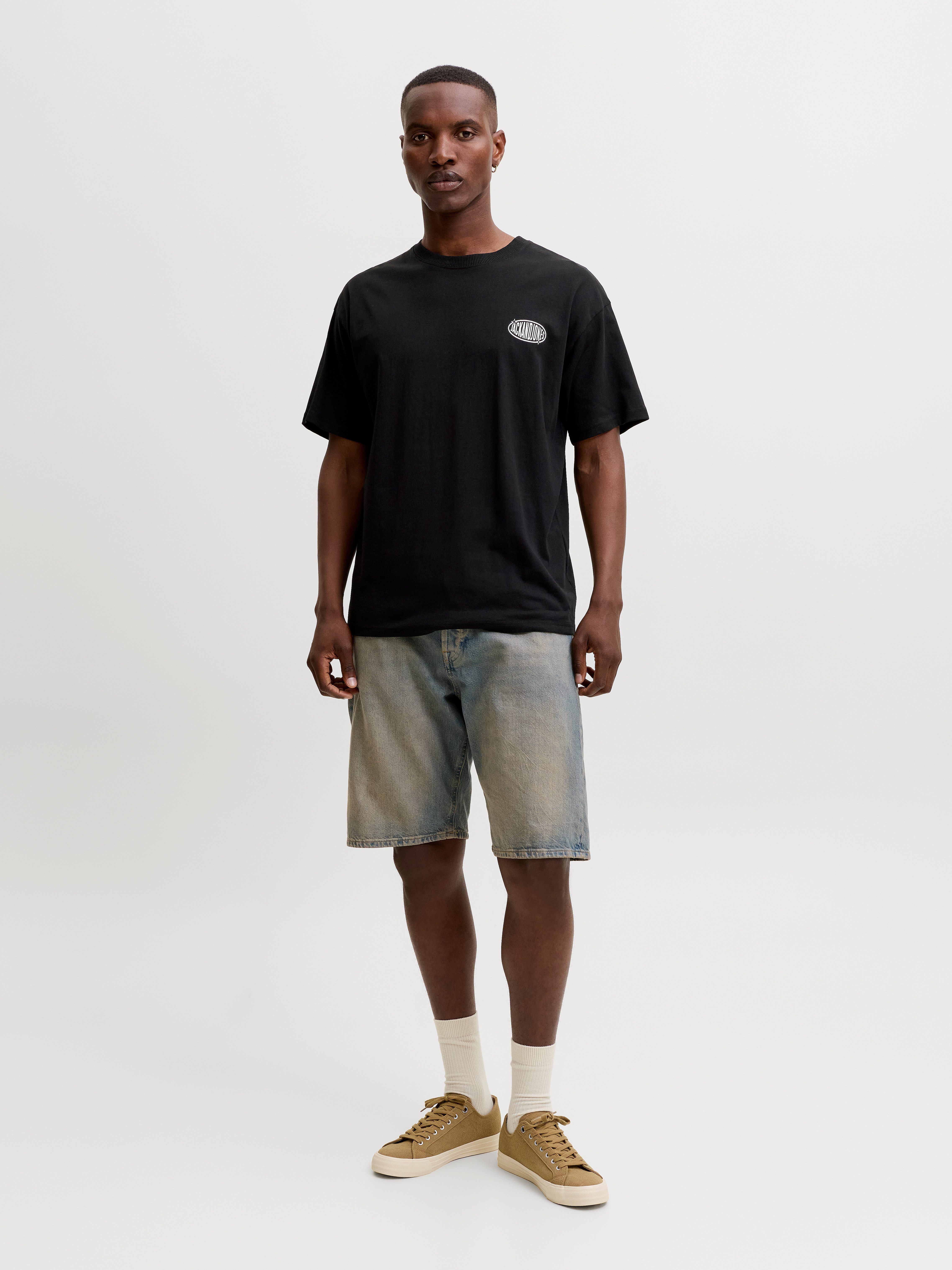 Jack & Jones T-Shirt JJLEGACY TEE SS CREW NECK Baumwolle, locker geschnitten