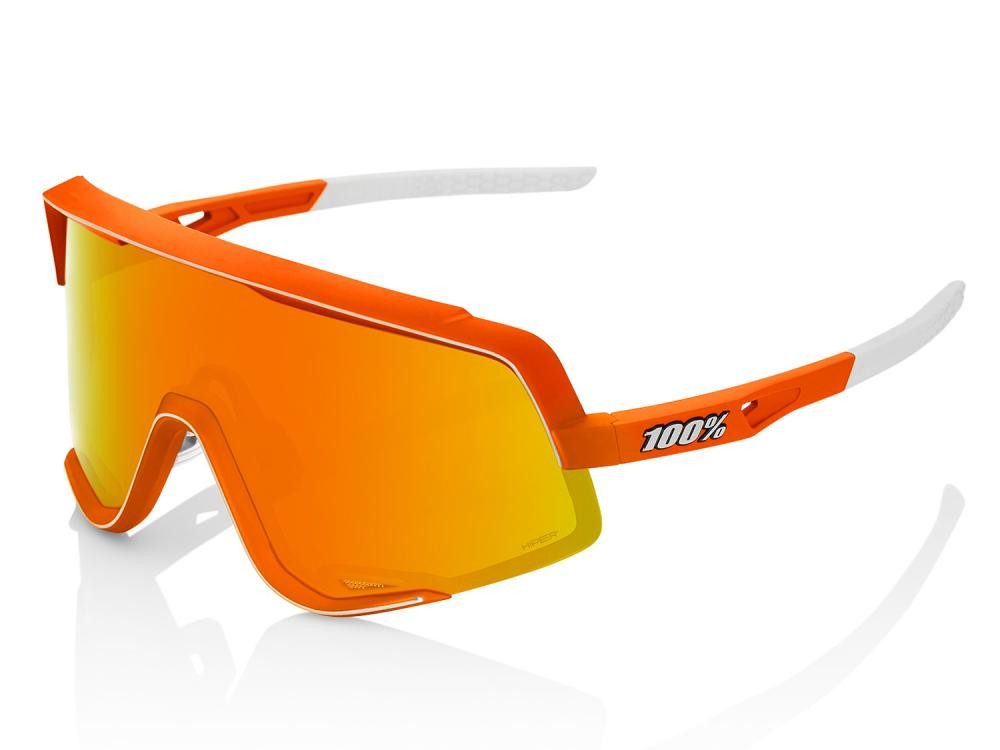 100% Sonnenbrille 100% Glendale - HiPER Mirror Lens unis Soft Tact Neon Orange - High-Pe