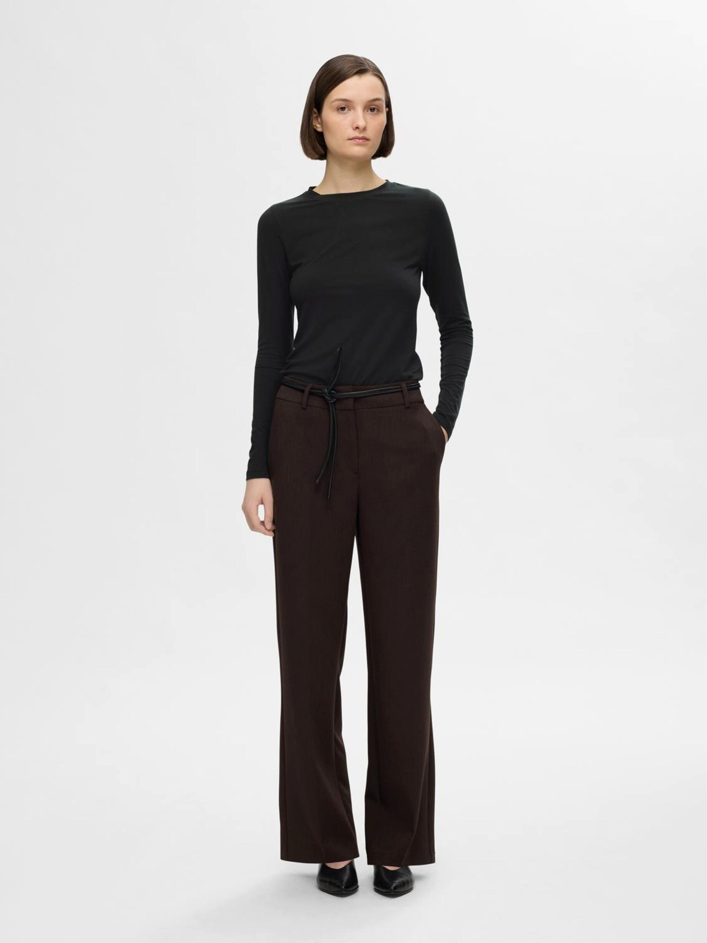 Selected Langarmshirt SLFMANJA (1-tlg) Plain/ohne Details günstig online kaufen