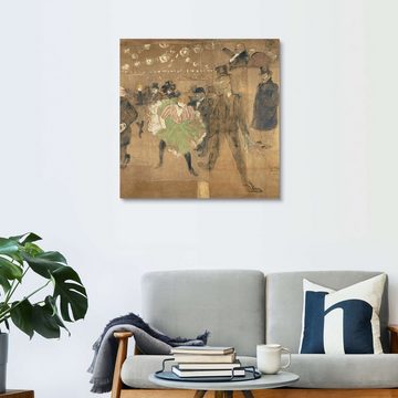 Posterlounge Holzbild Henri de Toulouse-Lautrec, Tanz des Cancan, Wohnzimmer Illustration