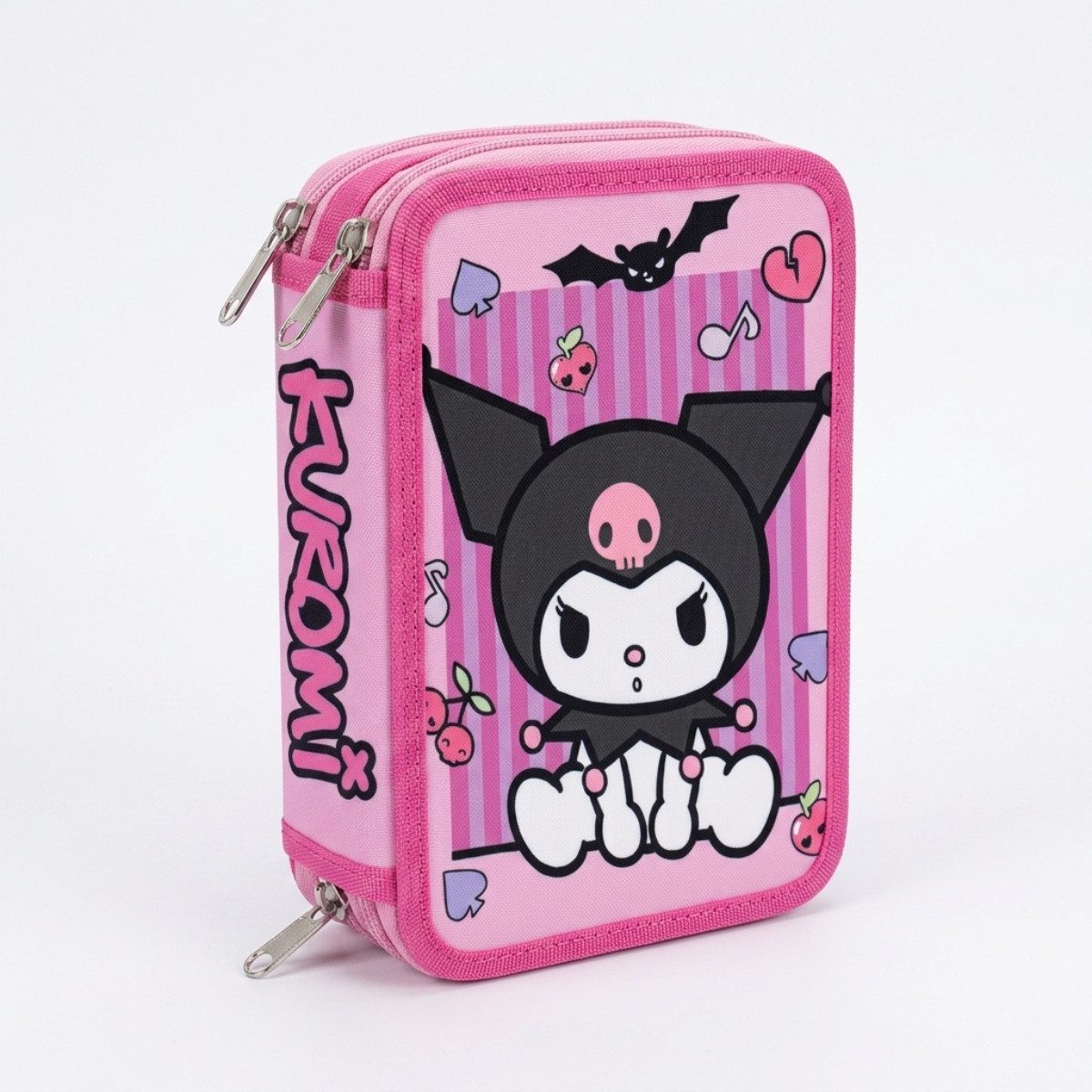 Hello Kitty Federmäppchen Kuromi Etui Kinder 44 teilig gefüllt in Rosa für Schule und Freizeit, (44-tlg)