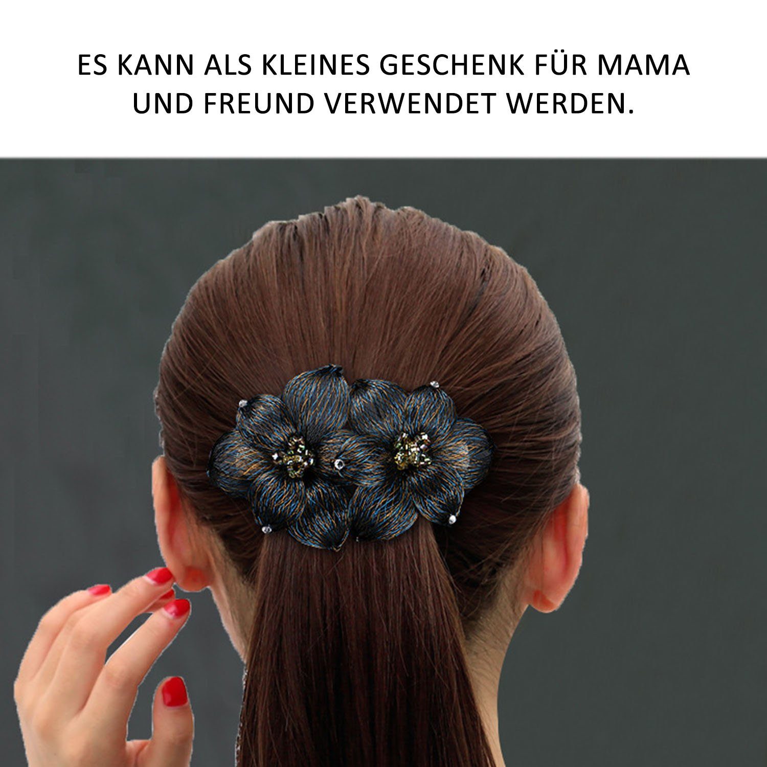Haarspangen und 1 Damen Haarspange Stück für Grau Elegante Schwarz MAGICSHE Mädchen
