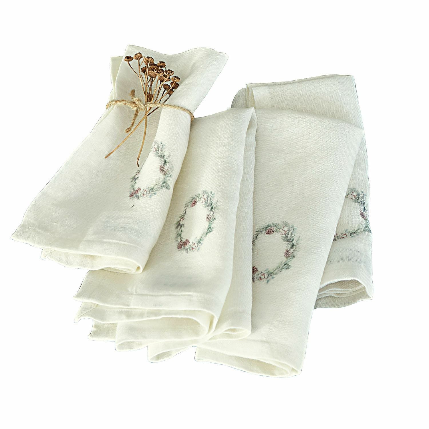 Mirabeau Stoffserviette Serviette 4er Set Torge weiß