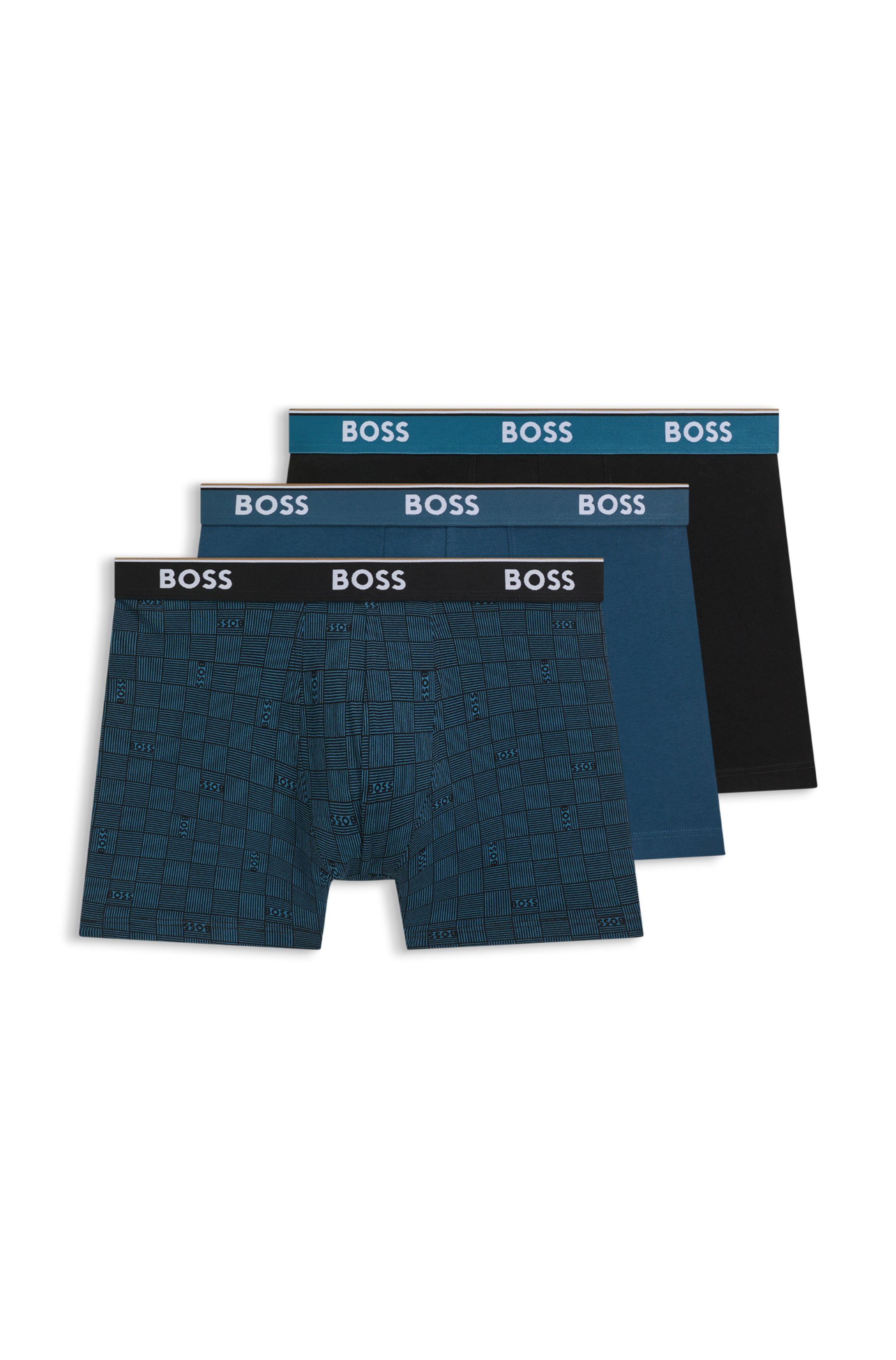 BOSS Boxershorts Boxer Brief 3P Power Design (3-St) mit 2x Uni und 1x Muste günstig online kaufen